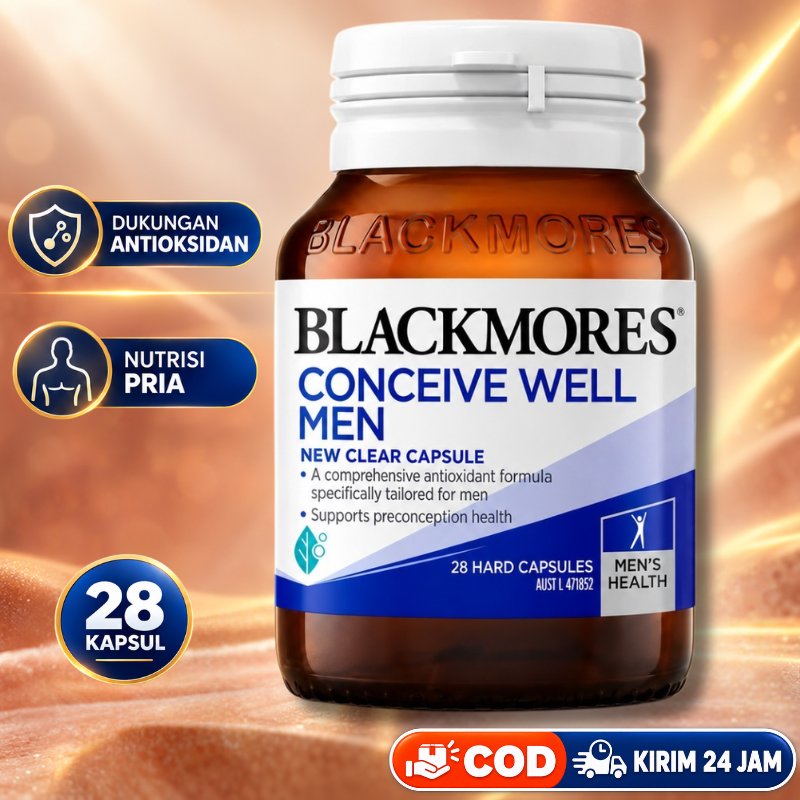Blackmores Conceive Well Men 28 Kapsul Suplemen Pria Dewasa Vitamin Mineral Antioksidan Nutrisi Pria