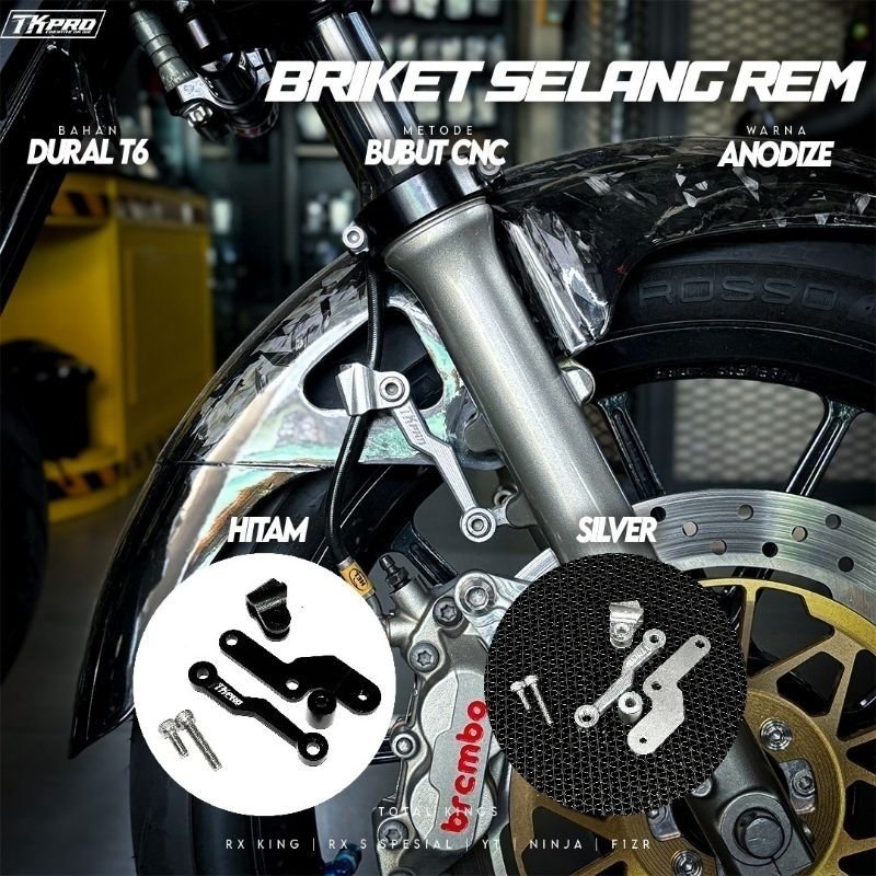 BREKET SELANG REM DEPAN CNC PREMIUM TKPRO RX KING RXKING RX K BY TKPRO