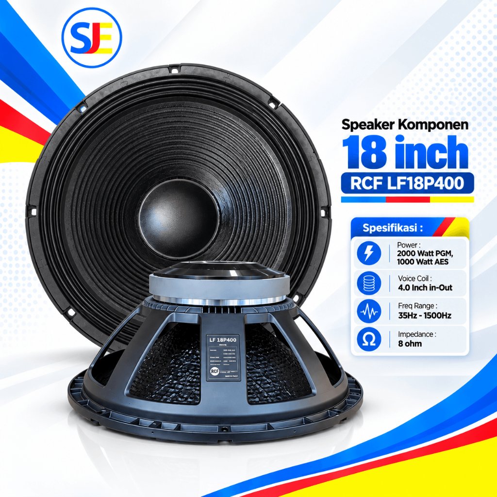 Speaker Komponen 18 inch RCF LF18P400 / Speaker 18 inch RCF 18P400