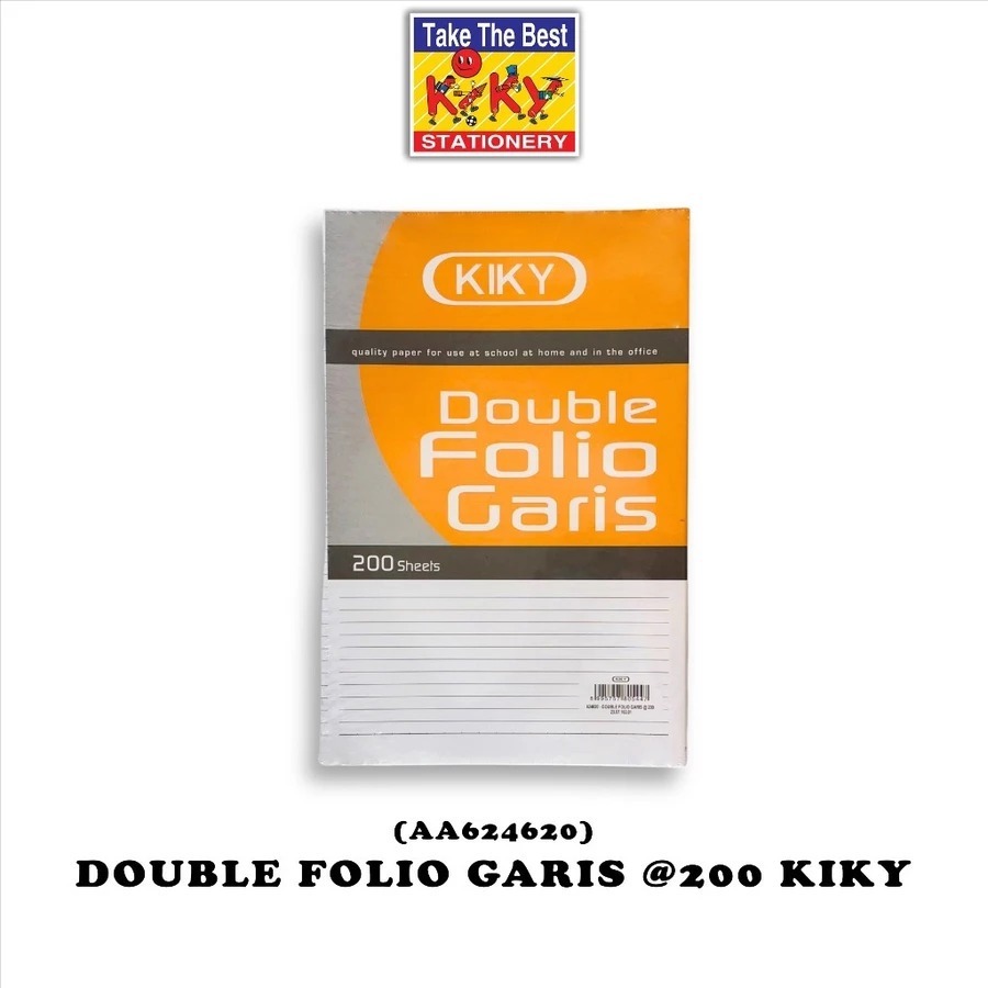 Kiky - Buku Folio Garis / Double Folio garis / Folio Kiky Bergaris Isi 200 Lembar