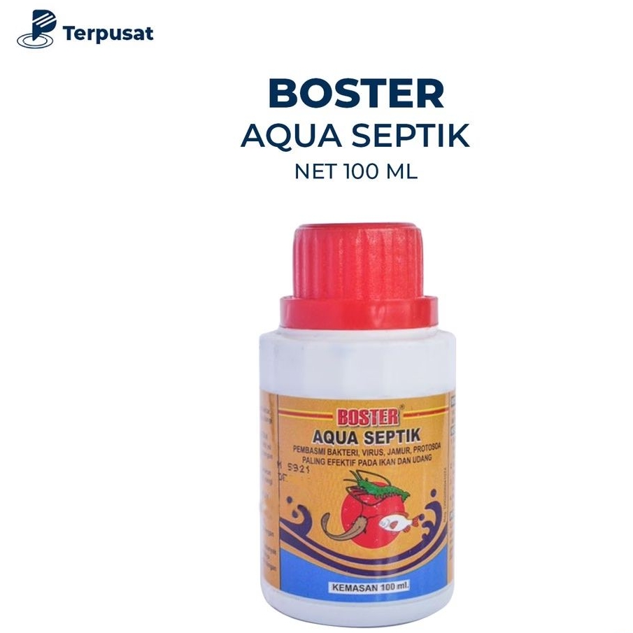 Boster Aqua Septik 100 ml Obat Ikan Anti Virus Jamur Bakteri Ikan Lele Nila Cupang
