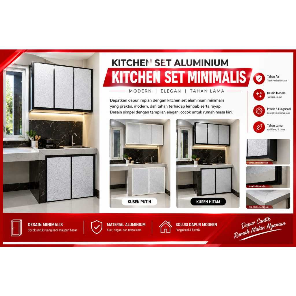 KITCHEN SET ALUMINIUM KITCHEN SET MINIMALIS