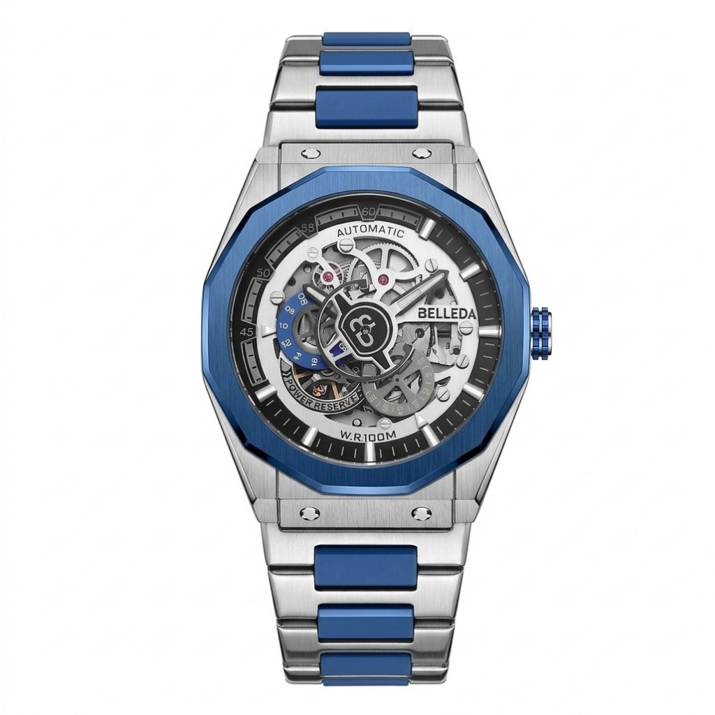 Jam Tangan Pria Belleda 9568 Automatic Rantai Stainless Limited Anti Air 10 Atm Man Watches