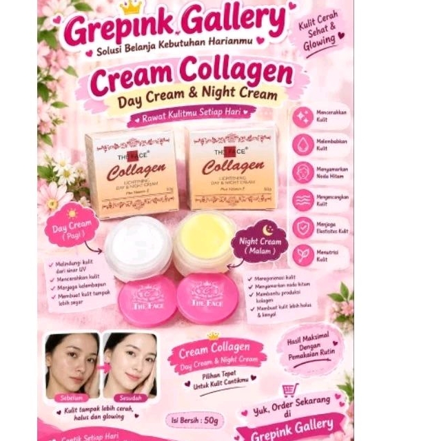 CREAM COLLAGEN THE FACE DAY & NIGHT BPOM / Collagen Cream