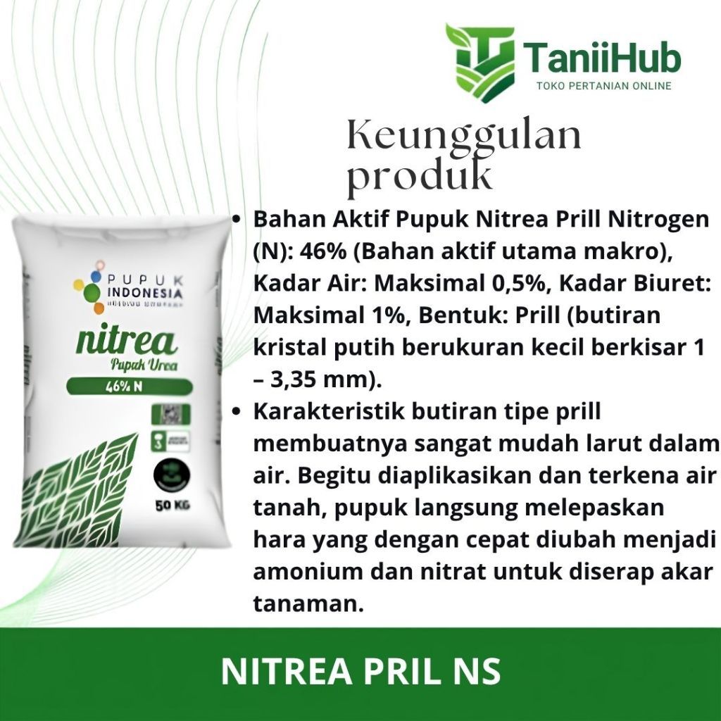 Pupuk Urea Nitrea 5 Kg - Pupuk Urea Prill 46% N Non-Subsidi