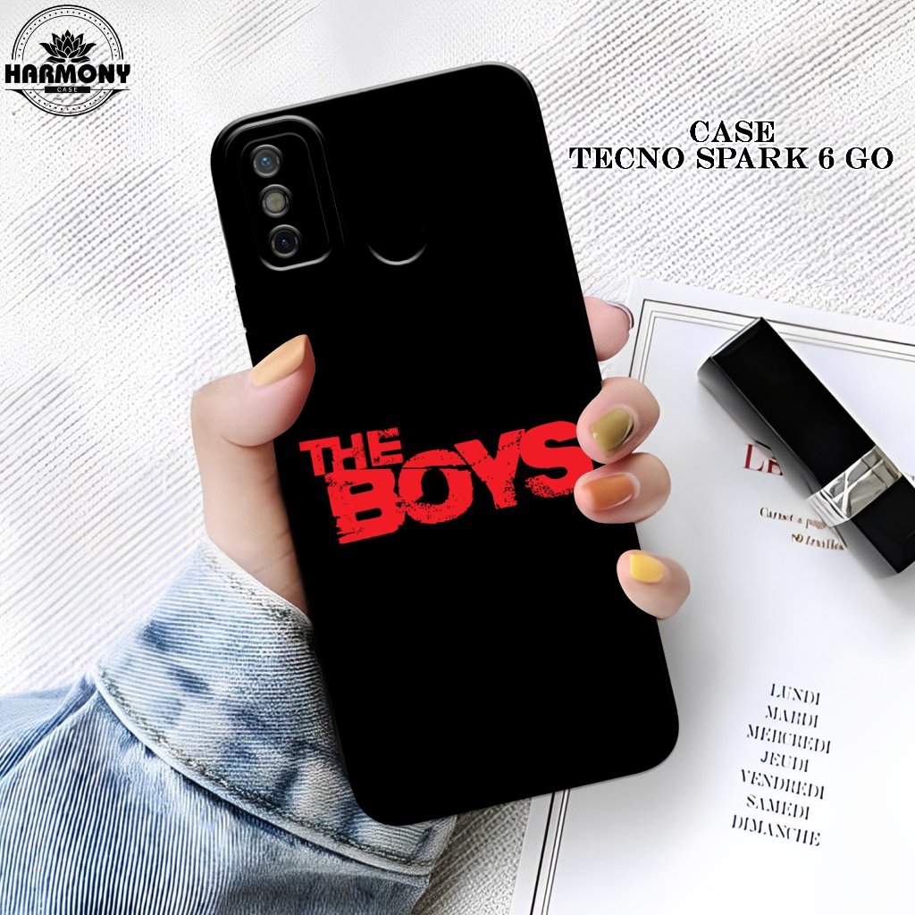 Case Tecno Spark 6 Go Terbaru- Fashion Case Hitam - Softcase Tecno Spark 6 Go - Silikon Pro Camera -