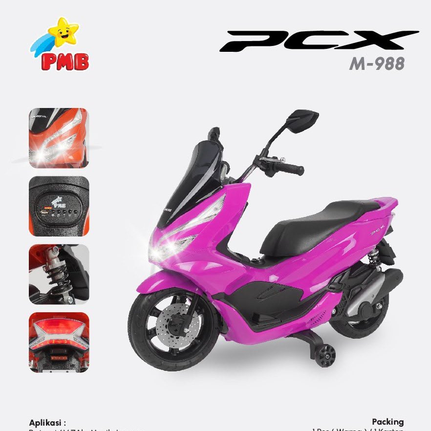 Motor Mobil Aki Anak Pmb M 988 Pcx Mainan Anak / Motor Aki Anak