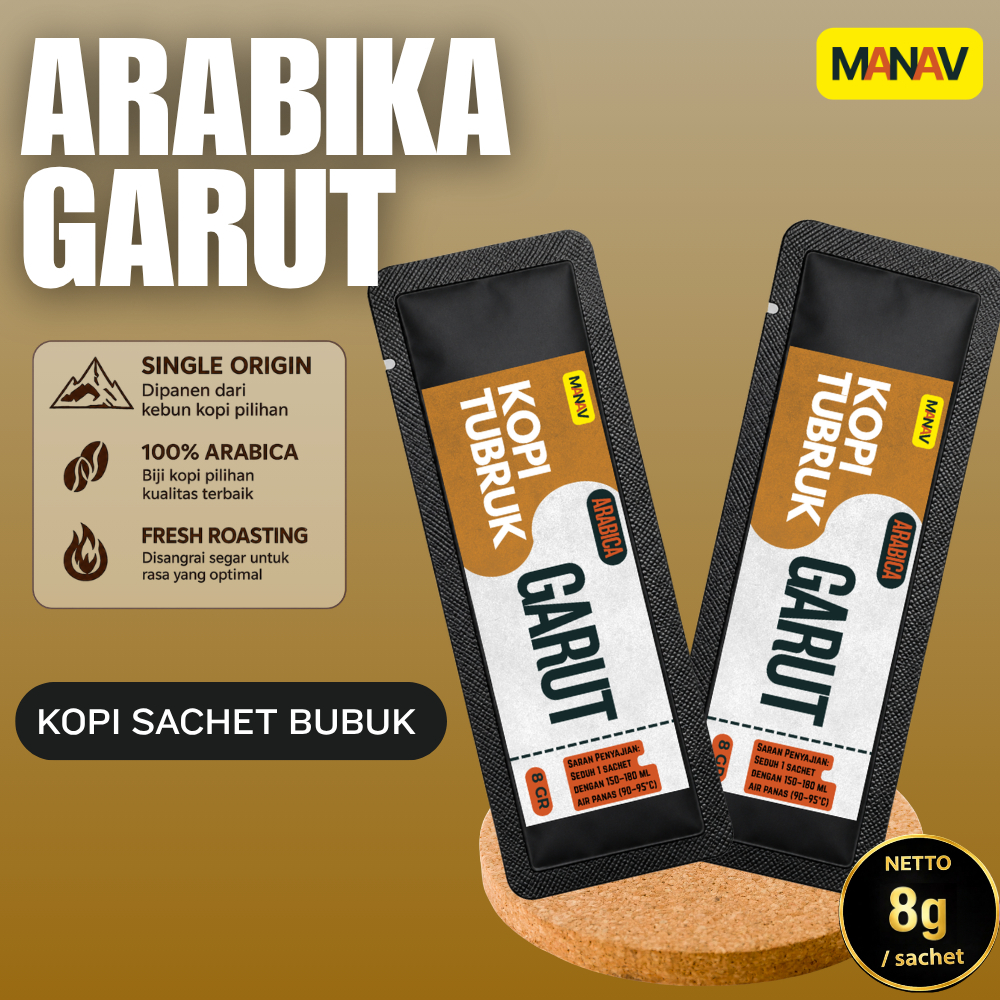 Kopi Tubruk Sachet Arabika Garut / Kopi Tubruk Kemasan Arabika Garut