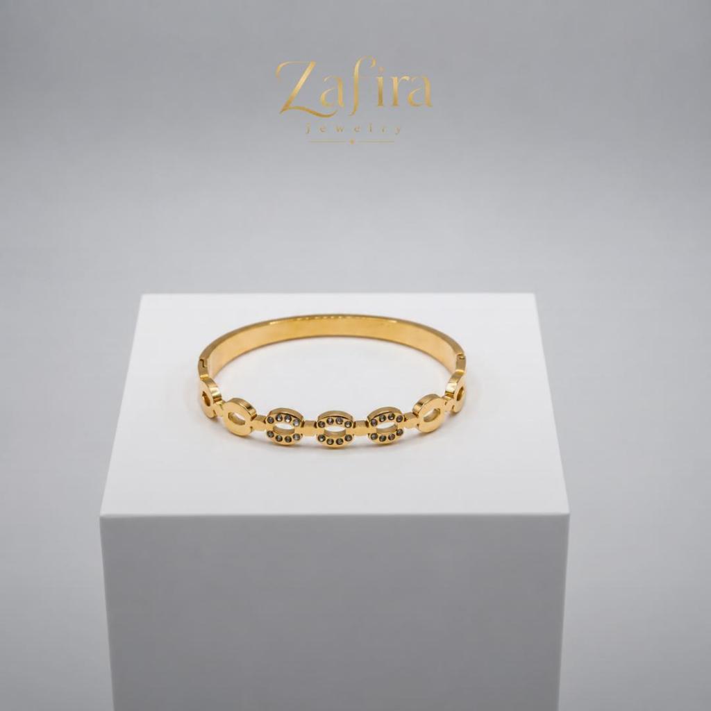 ZAFIRA - (BELI 1 GRATIS 1 ANTING) Aida Perhiasan Aksesoris Gelang Bangle Anti Karat | Gelang Tangan 