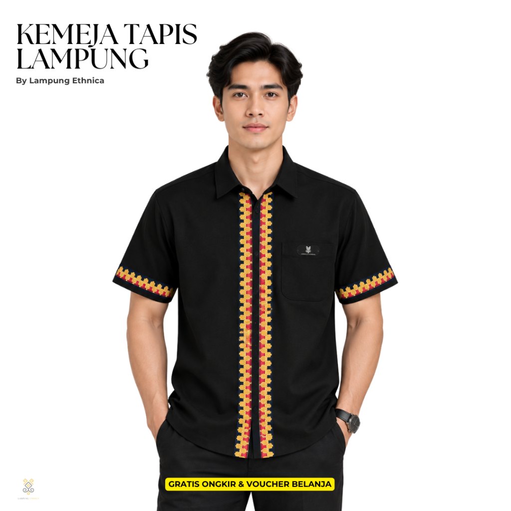 LAMPUNG ETHNICA OFFICIAL - KEMEJA FORMAL SULAM TAPIS LAMPUNG - KEMEJA TAPIS LAMPUNG - KEMEJA PRIA LA