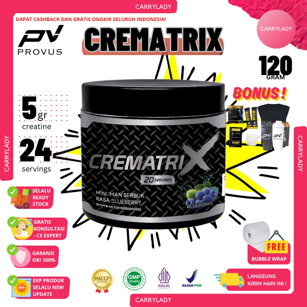 Provus Crematrix 120 gram Creatine Matrix Monohydrate Supplement Gym Fitness