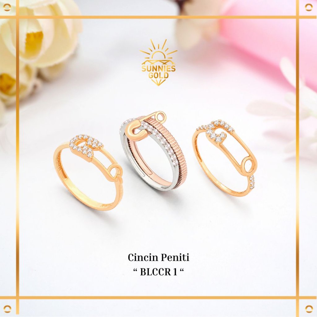 CINCIN EMAS PENITI TERLARIS KADAR 8K / 375 CINCIN FASHION MODEL KEKINIAN SUNNIESGOLD - BLCCR 1