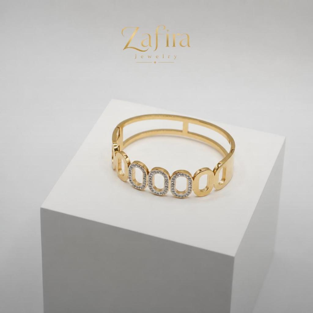ZAFIRA - (BELI 1 GRATIS 1 ANTING)  Danya Gelang Tangan Titanium Anti Karat Korean Style | Perhiasan 