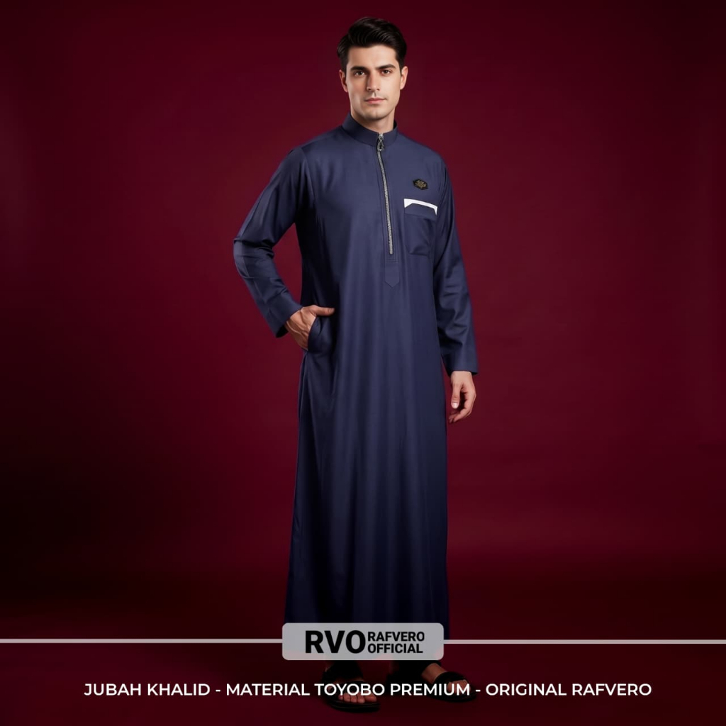 Jubah Pria Khalid Original Rafvero - Gamis Toyobo Premium