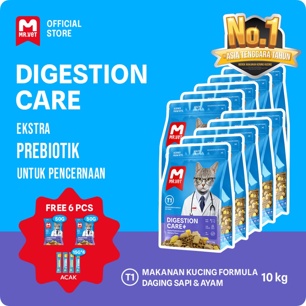 Mr.Vet - [LIVE 10KG] Makanan Kucing Dan Anjing Untuk Kesehatan menyeluruh T1,T2,T3,T4,G1,D1,E1,E2,E3