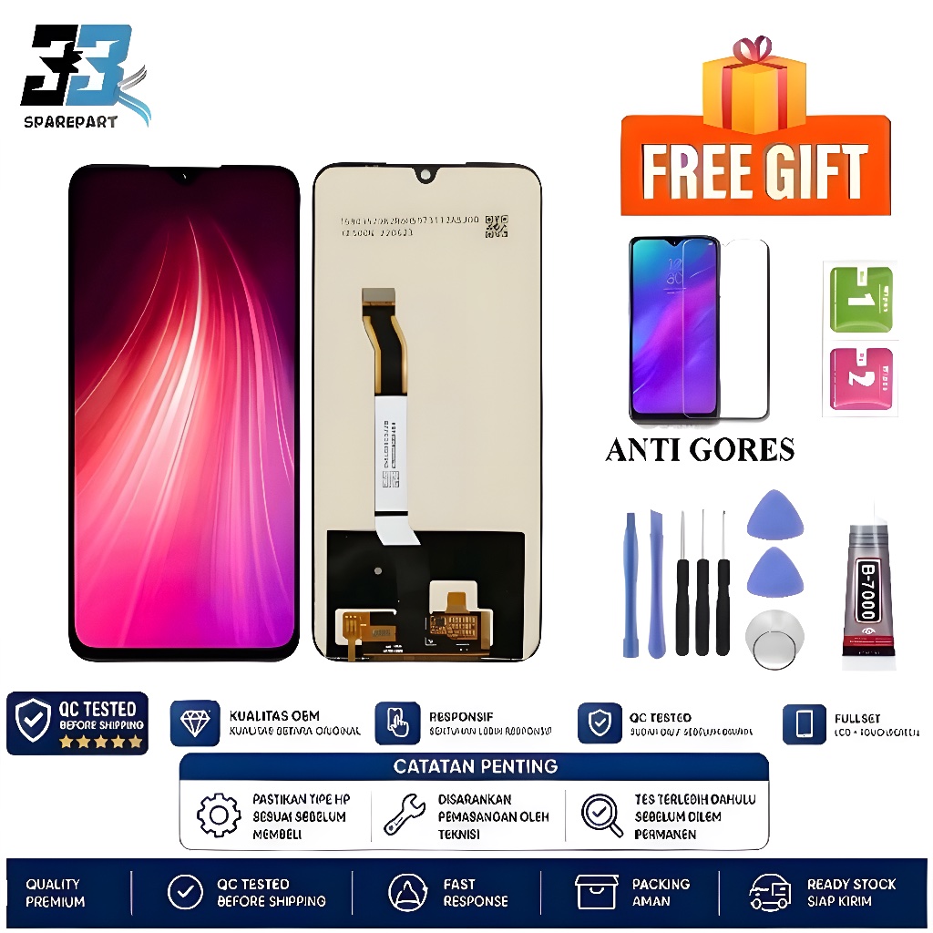 LCD TOUCHSCREEN REDMI NOTE 8 / NOTE 8 ORI LCD FULLSET