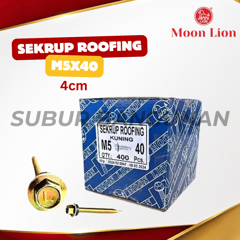 (DOS) Baut Roofing / Baut Spandek / Baut Drilling / Skrup Roofing / Skrup Spandek 4 CM (400 Pcs)