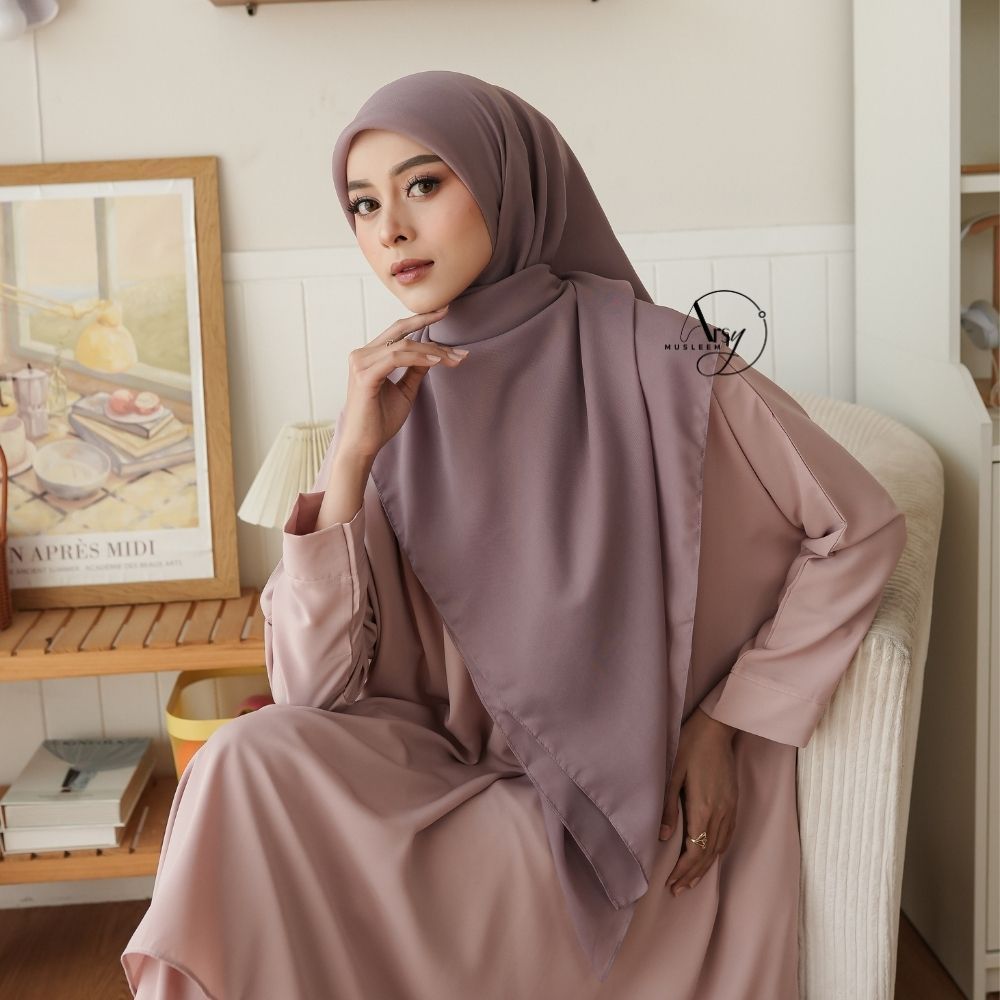 BY.ARSY Plain Square Syar’i Hijab Segiempat Polycotton Viral Tanpa Label