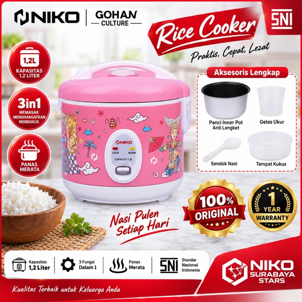 NIKO RICE COOKER  GOHAN CULTURE 1.2 LITEE