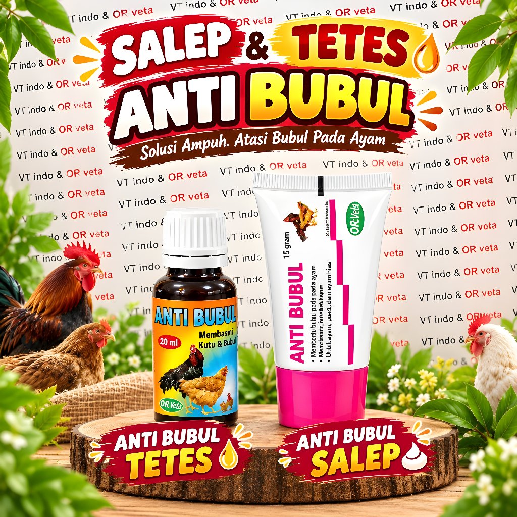 SALEP TETES ANTI BUBUL AYAM HILANGKAN KUTIL KAKI AYAM OBATI SAKIT MATA IKAN