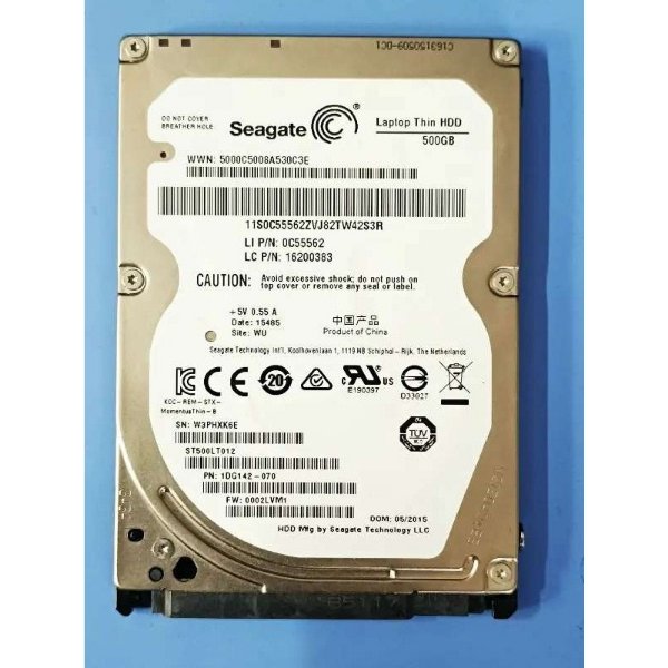 Harddisk 2,5-inch Seagate Laptop Thin HDD 500GB SATA III Sentinel 100/100 Second Mulus Normal Lancar