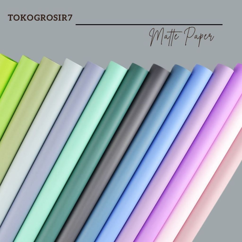 KERTAS BUNGKUS BUNGA HAND FLOWER WRAPPING MATTE PAPER TRANSPARENT CELLOPHANE