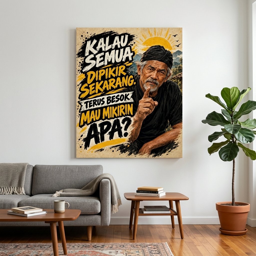 Poster Hiasan Dinding Kata Motivasi Lucu Bijak Vintage Bahan Flexy Tahan Air/Poster Jumb Bisa CODo