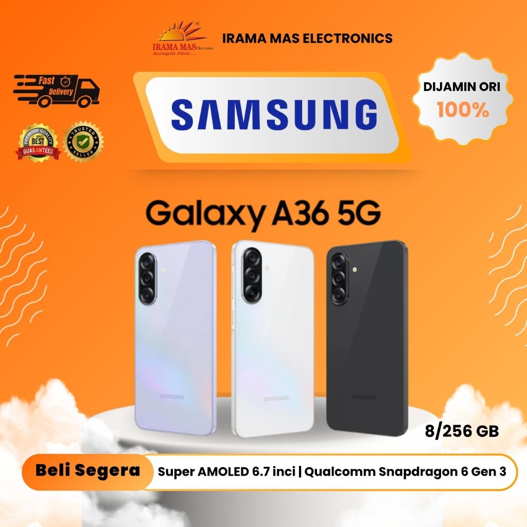 HP SAMSUNG A36 (5G) 8/256GB | Super AMOLED 6.7 inci | Qualcomm Snapdragon 6 Gen 3