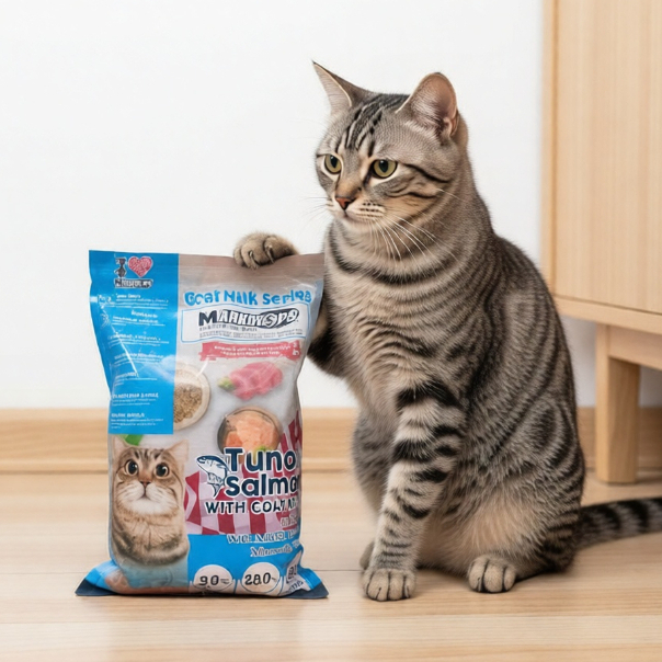 Markotop Marktops Cat Tuna&Salmon Repack 800GR / Makanan Kucing Markotop Salmon