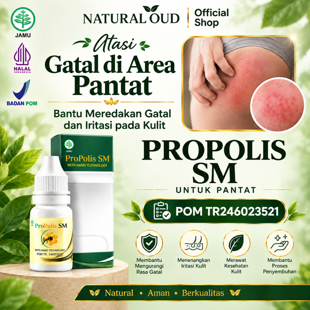 Obat Pantat Gatal Propolis SM Original Bokong Gatal Pantat Bruntusan Jerawat Pantat Gatal Selangkang