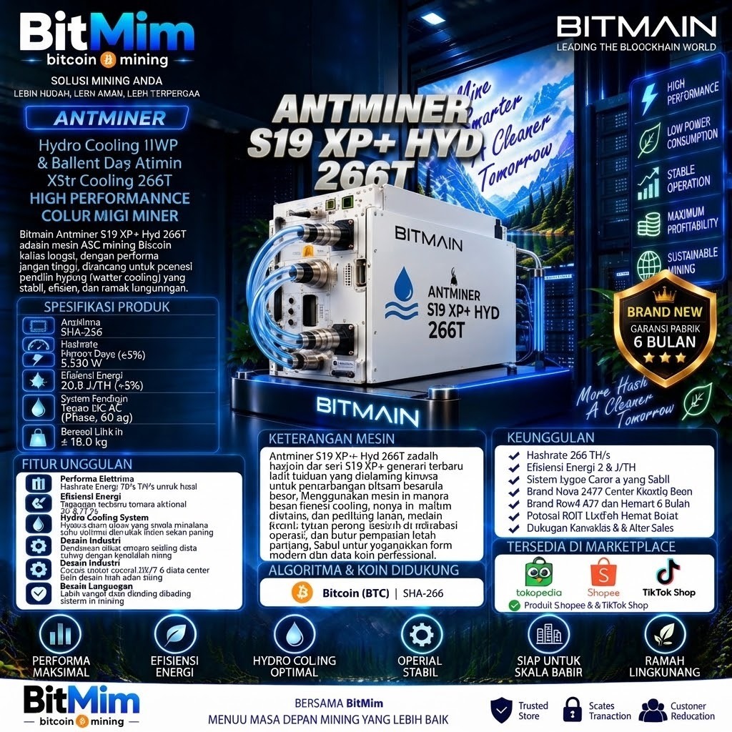 BITMAIN ANTMINER S19xp+hyd 266T