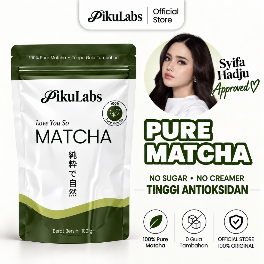 [OFFICIAL STORE] PIKULABS - Pure Matcha 100gr | 100% Original