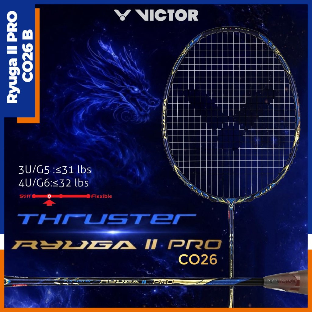 NEW RAKET BADMINTON VICTOR THRUSTER RYUGA II PRO CO 2026 / RYUGA 2 PRO / RYUGA 2 PRO CHINA OPEN 2026