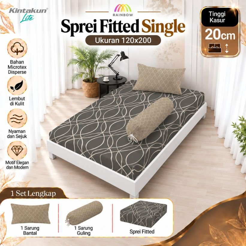 Kintakun Lite - Sprei FITTED Single (120x200) OFFICIAL Terlaris pilihan