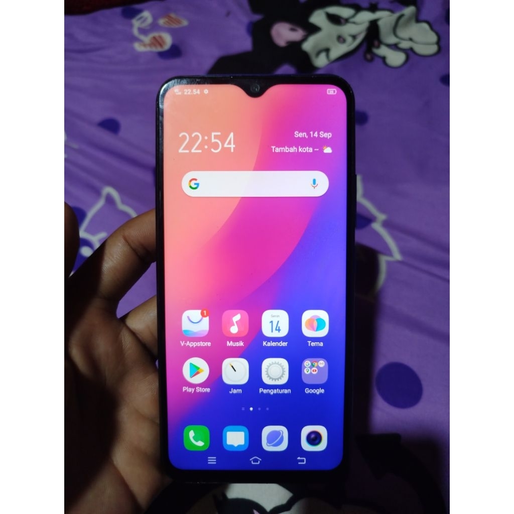 Handphone Second Vivo Y12 Layar 6.35 Inci Kamera Triple