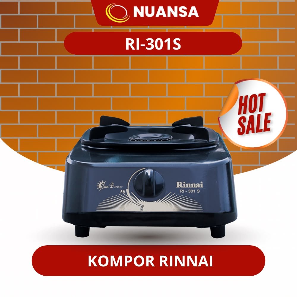 Kompor Gas Rinnai RI 301S 1 Tungku - Kompor Gas Rinnai RI301S  Tungku / Kompor Gas Rinnai Satu Tungk
