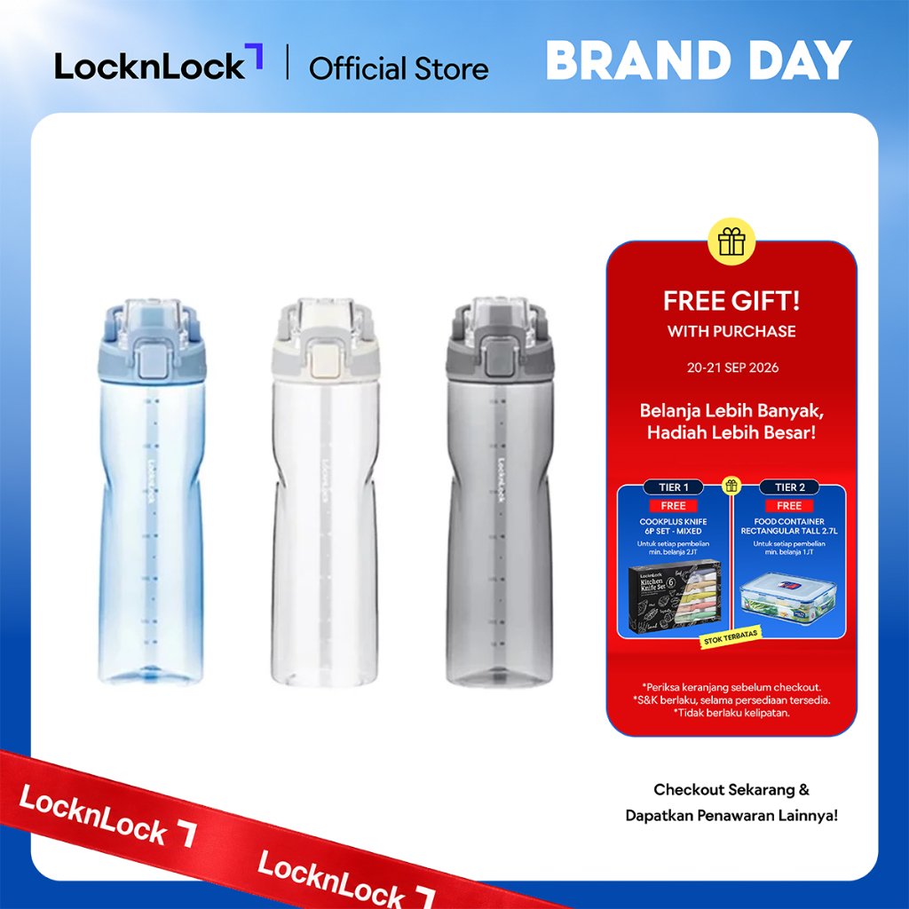 LocknLock Exclusive Botol Minum Grip Sports Bottle Tritan 700ml - ABF797