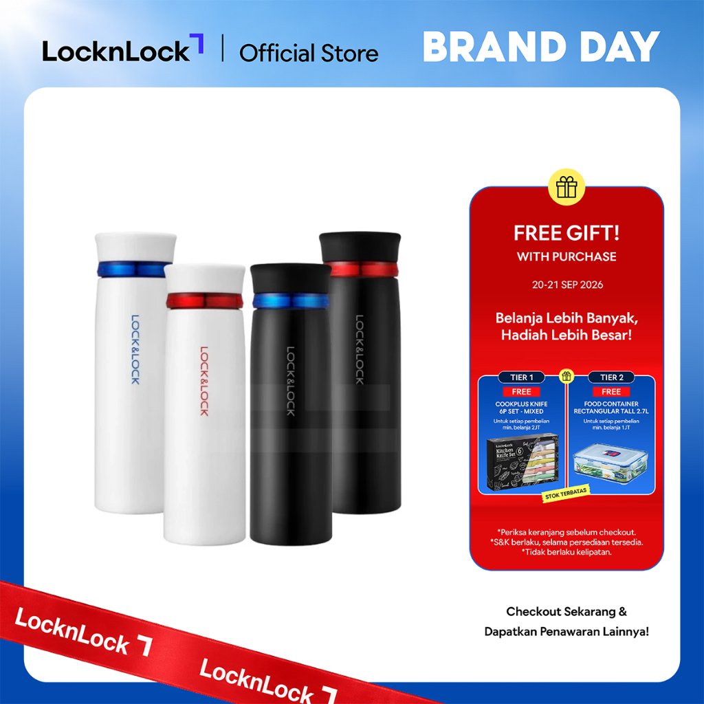 LocknLock Feather Light Ring Vacuum Tumbler 450Ml - LHC4131