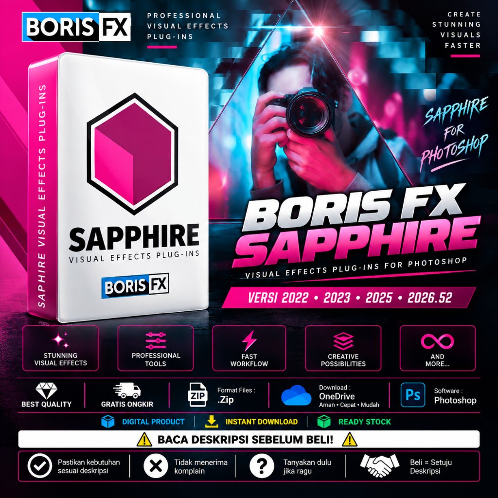 Photoshop Plugin - Boris FX Sapphire 2022 - 2023 - 300525