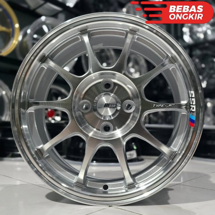 Velg Ring 15 Mobil Rio Yaris Jazz Brio Agya Sigra Ssr Type F R15 Pcd 4x100 Lebar 6.5 et 40 Warna Pol