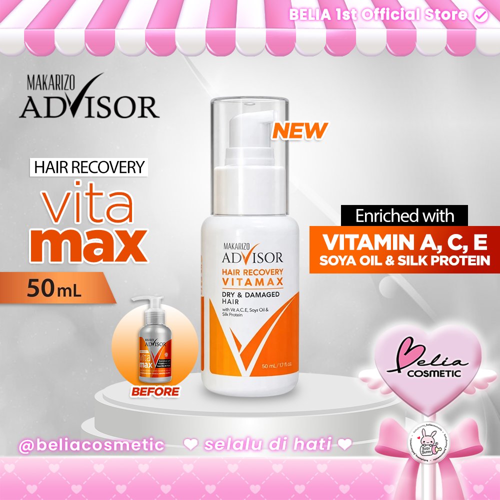 [ BELIA ] Makarizo Advisor Hair Recovery Vitamax 50mL - Vitamin Rambut / Hair Vitamin / Serum Rambut