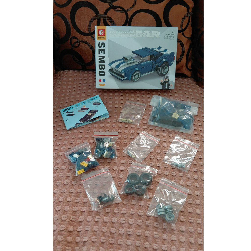 Lego Sembo Block 607009 Sports Car Blue 212 Pcs Second - Mainan Brick Mobil Balap Preloved