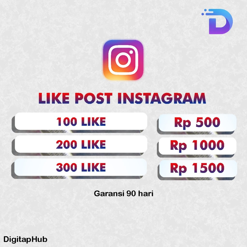 DigitapHub | Like IG Video dan Reels Murah Bergaransi Refill 30 Hari