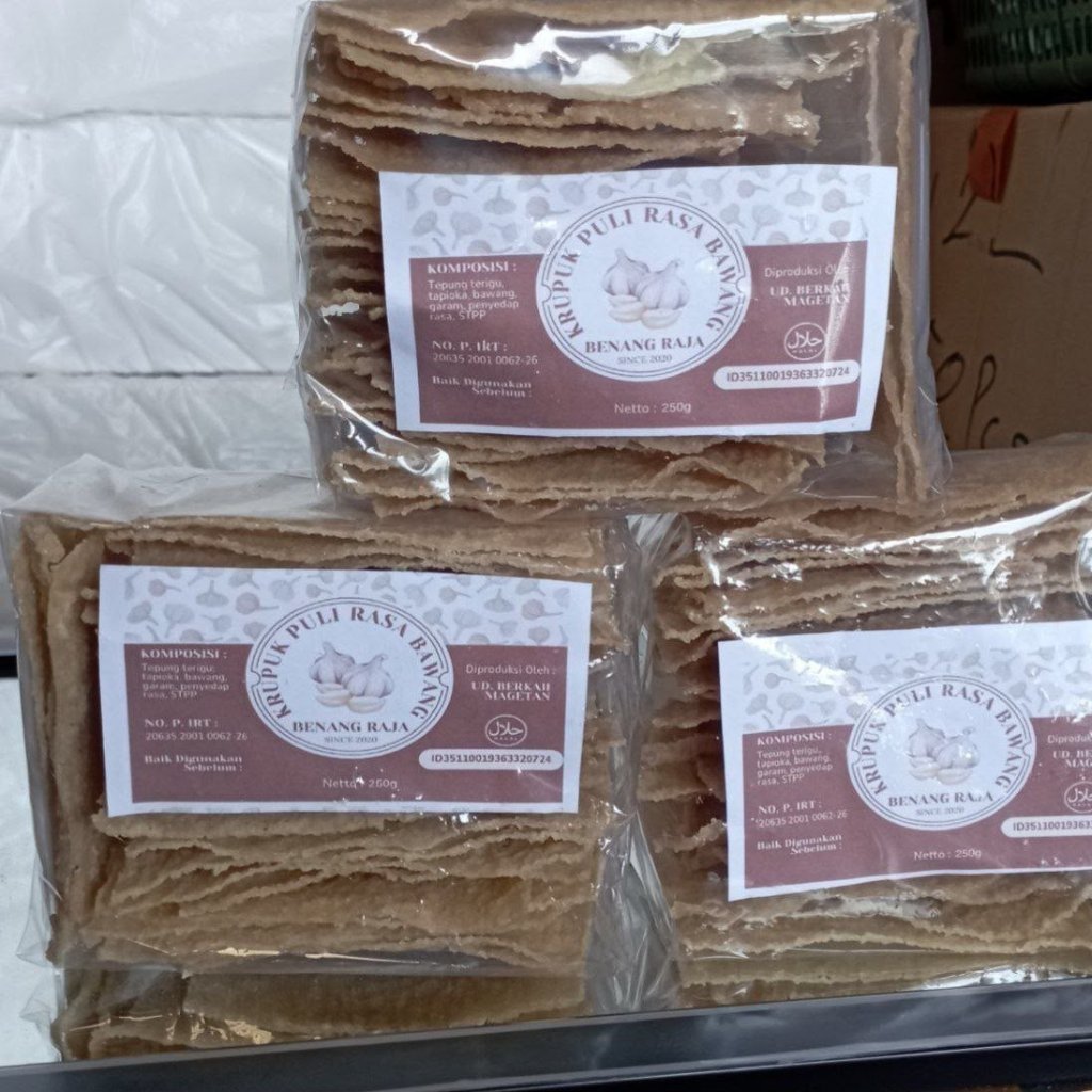 Kerupuk Puli Mentah 250Gram Gendar Oleh-oleh Khas Magetan Madiun Krupuk Mentah Lempeng Benang Raja