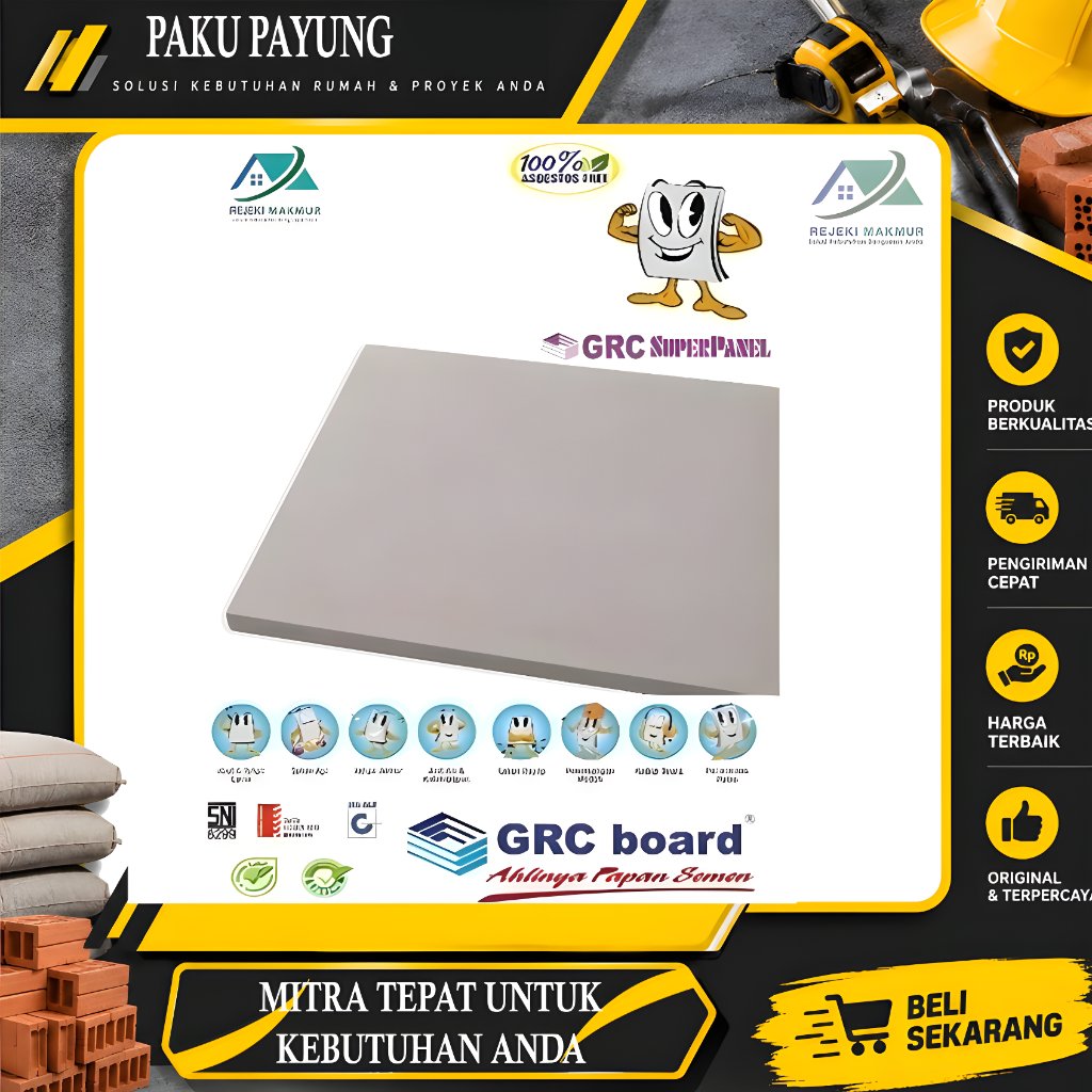 GRC SUPERPANEL GRC 9 mm - GRC 20 mm - Aplikasi untuk Lantai