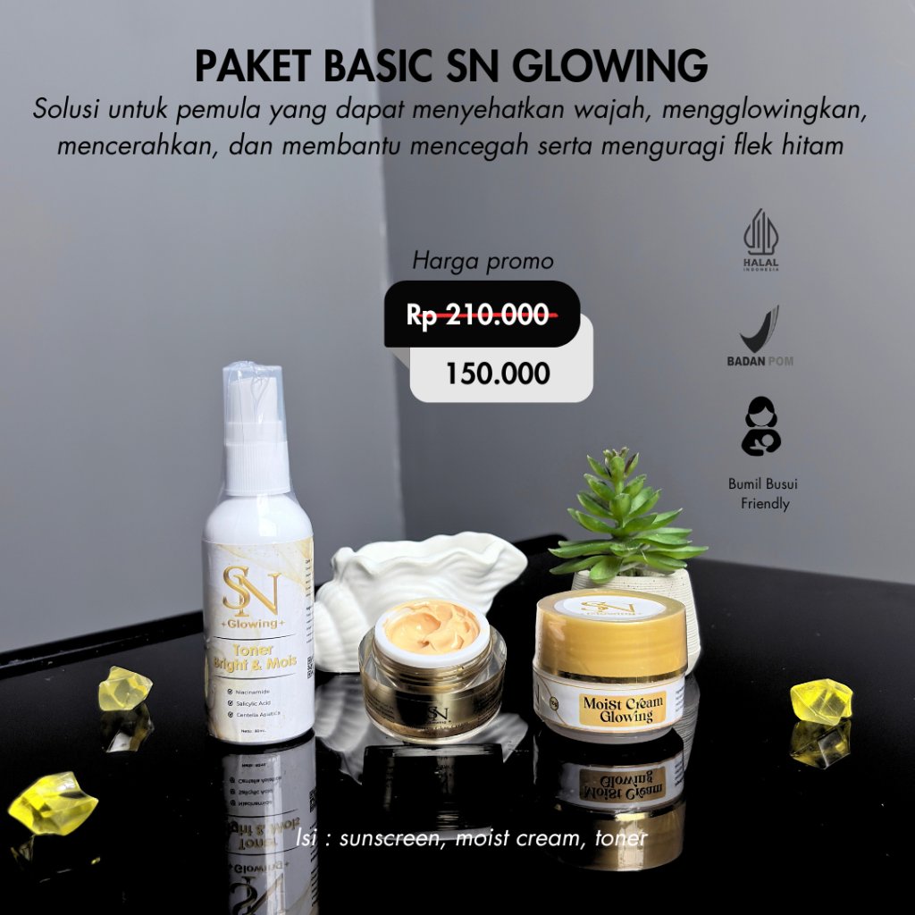 Sunscreen SN Glowing (Free Toner & Moist Cream)