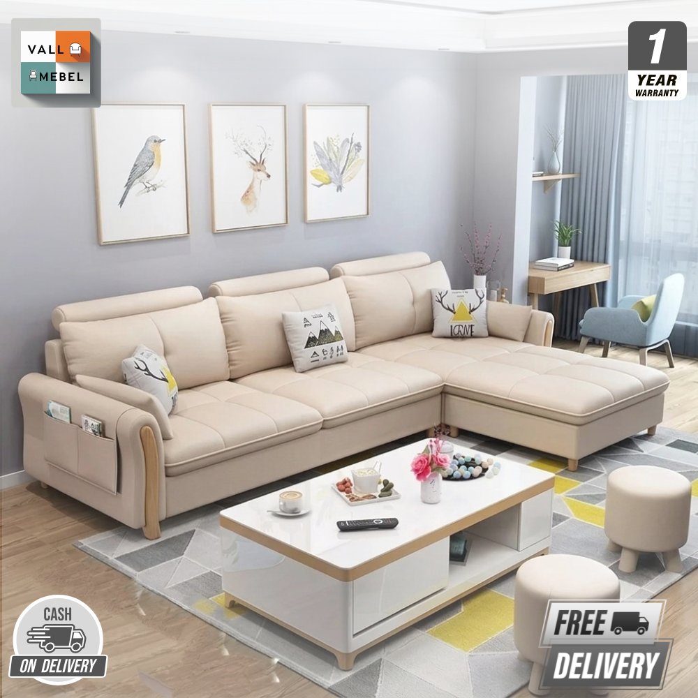 Sofa Minimalis Ruang Tamu Kecil - Sofa Tamu - Kursi Minimalis - Sofa L