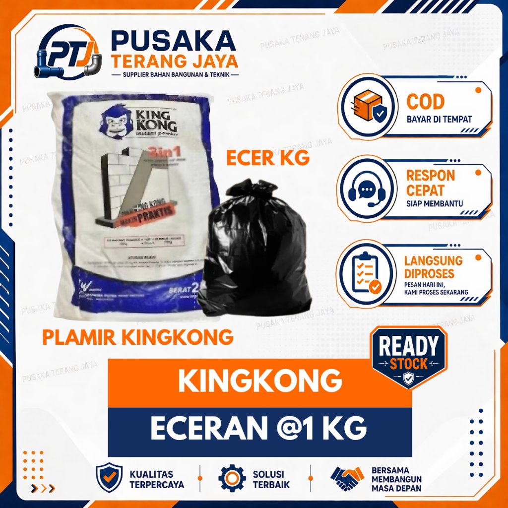 Plamir acian Skimcoat Kingkong kemasan 1 KG / 1000 gram eceran aci tembok