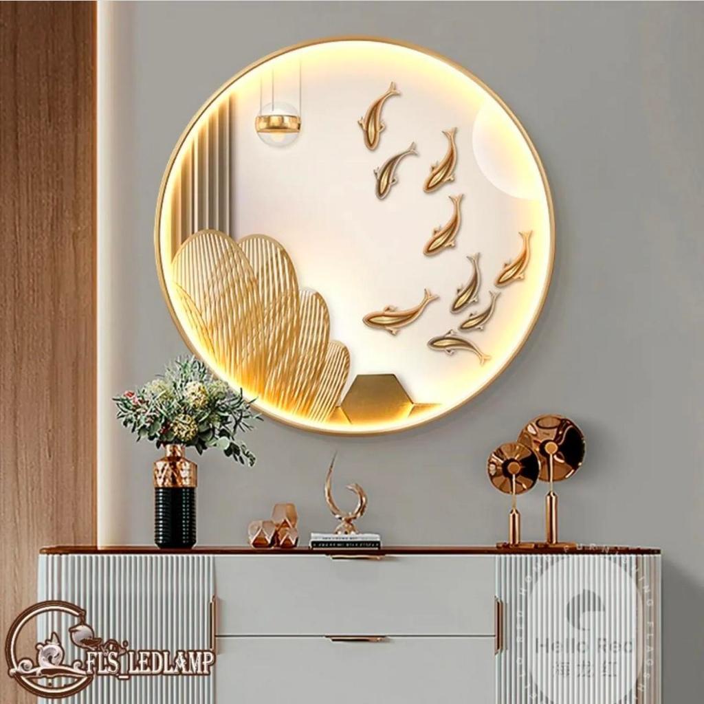 FLS Painting LED Fengshui _ Golden 9 Koi's