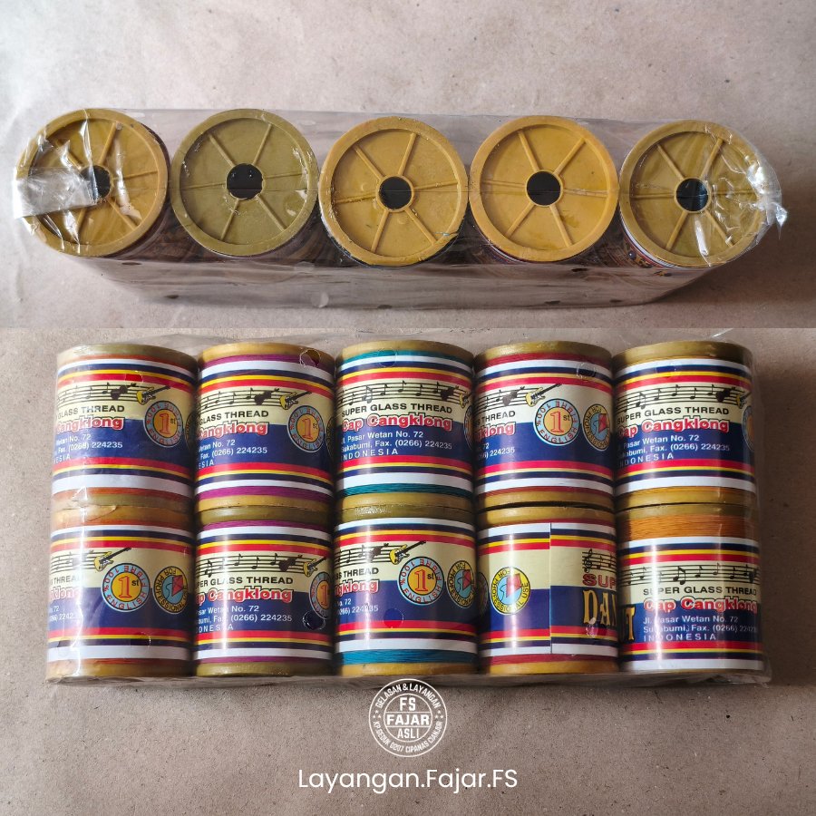Gelasan Benang katun Gajah Cangklong CK Asli Original Super Glass Thread Eksport Quality Cap Dangdut